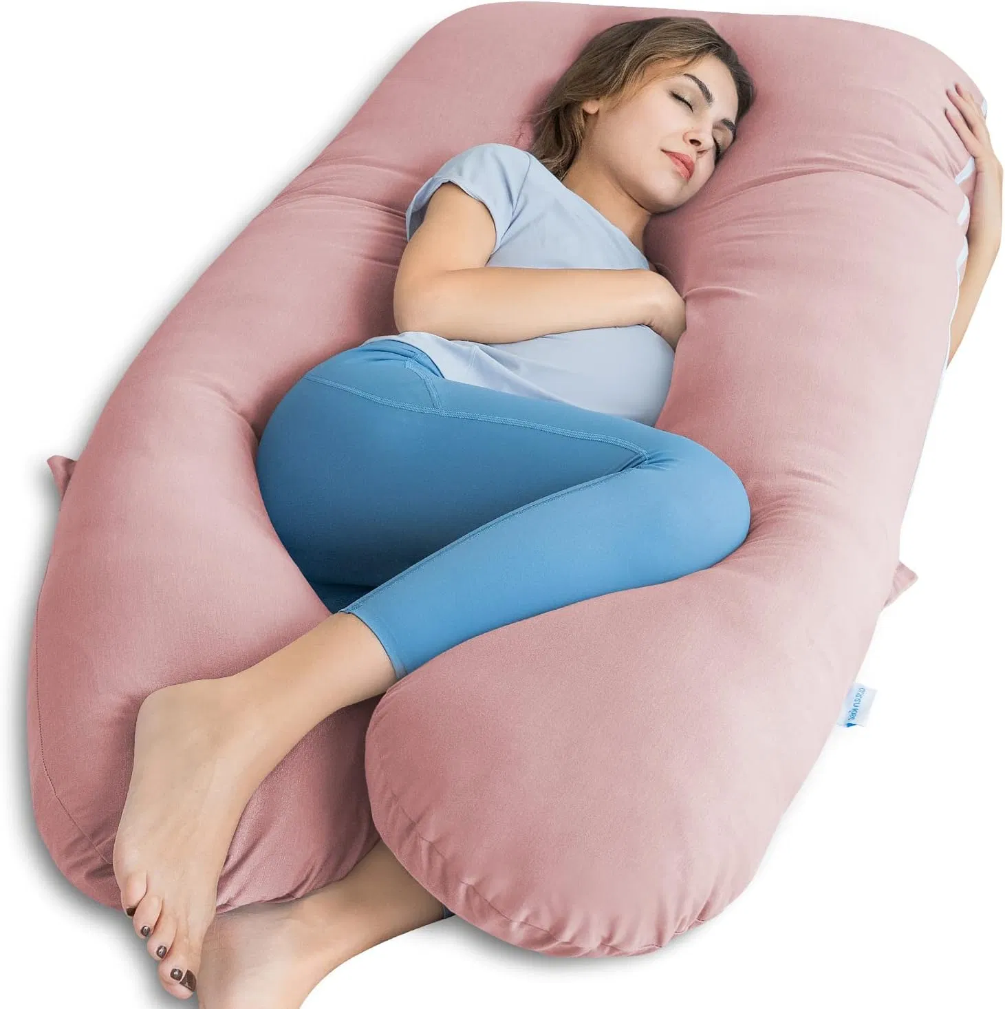 Velvet Pregnancy Pillow with Cooling Washable Cover, Pregnancy Maternity Pillows for Sleeping