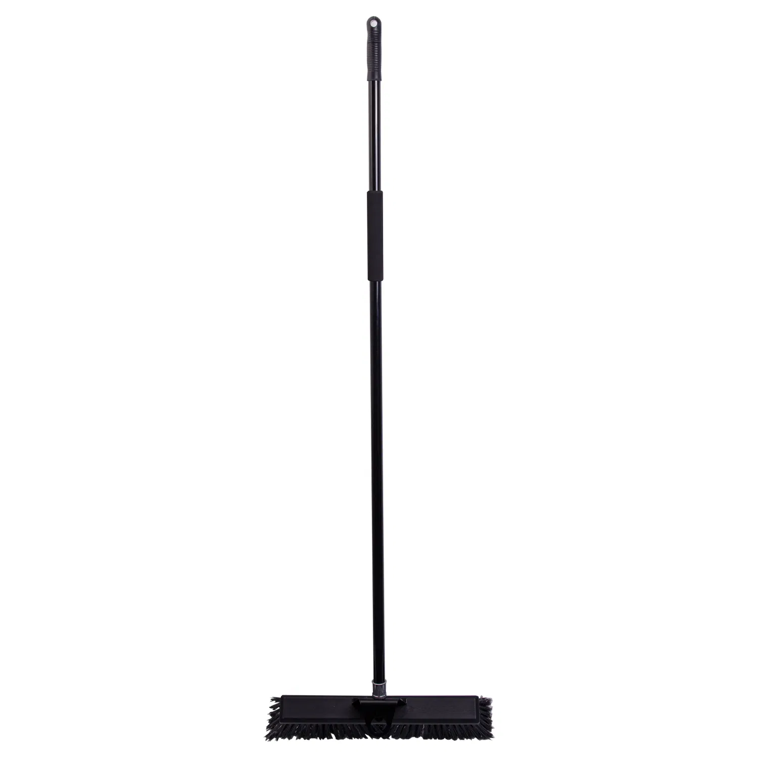 18 Inches Heavy Duty Push Broom Outdoor with Long Handle Black