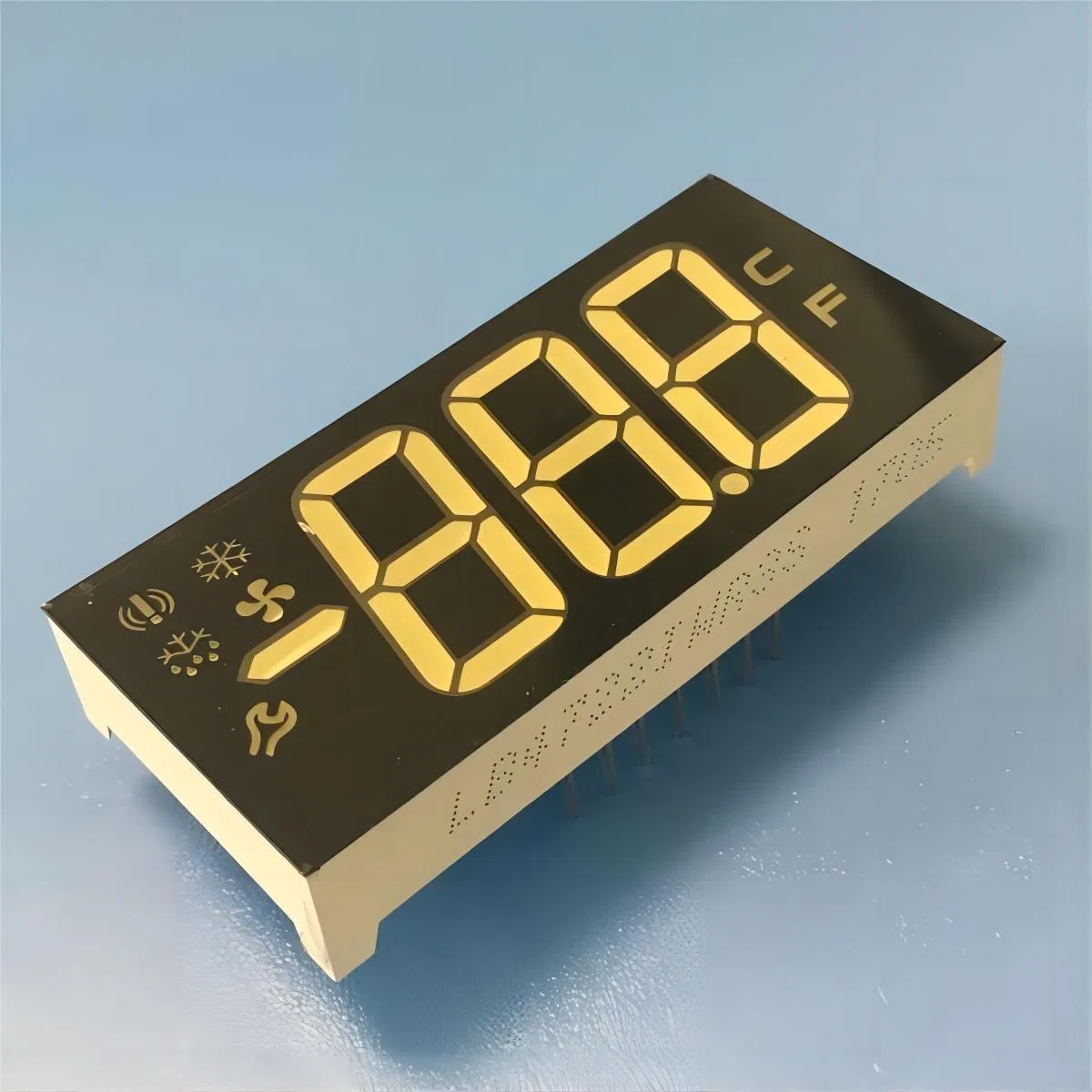 Ultra White/ Red/Yellow 3 Digit 7 Segment LED Display for Refrigerator