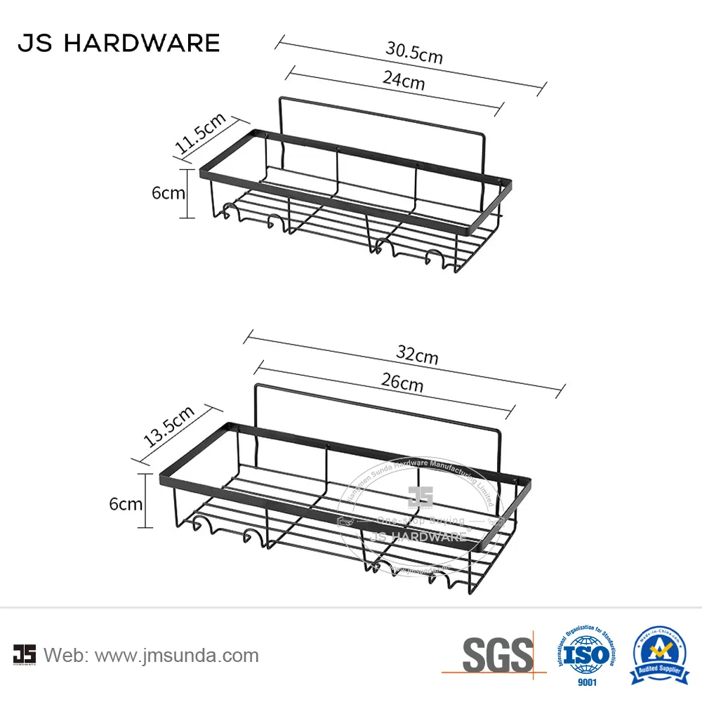 Factory Supply Washroom Fittings Iron Material Bathroom Shelf