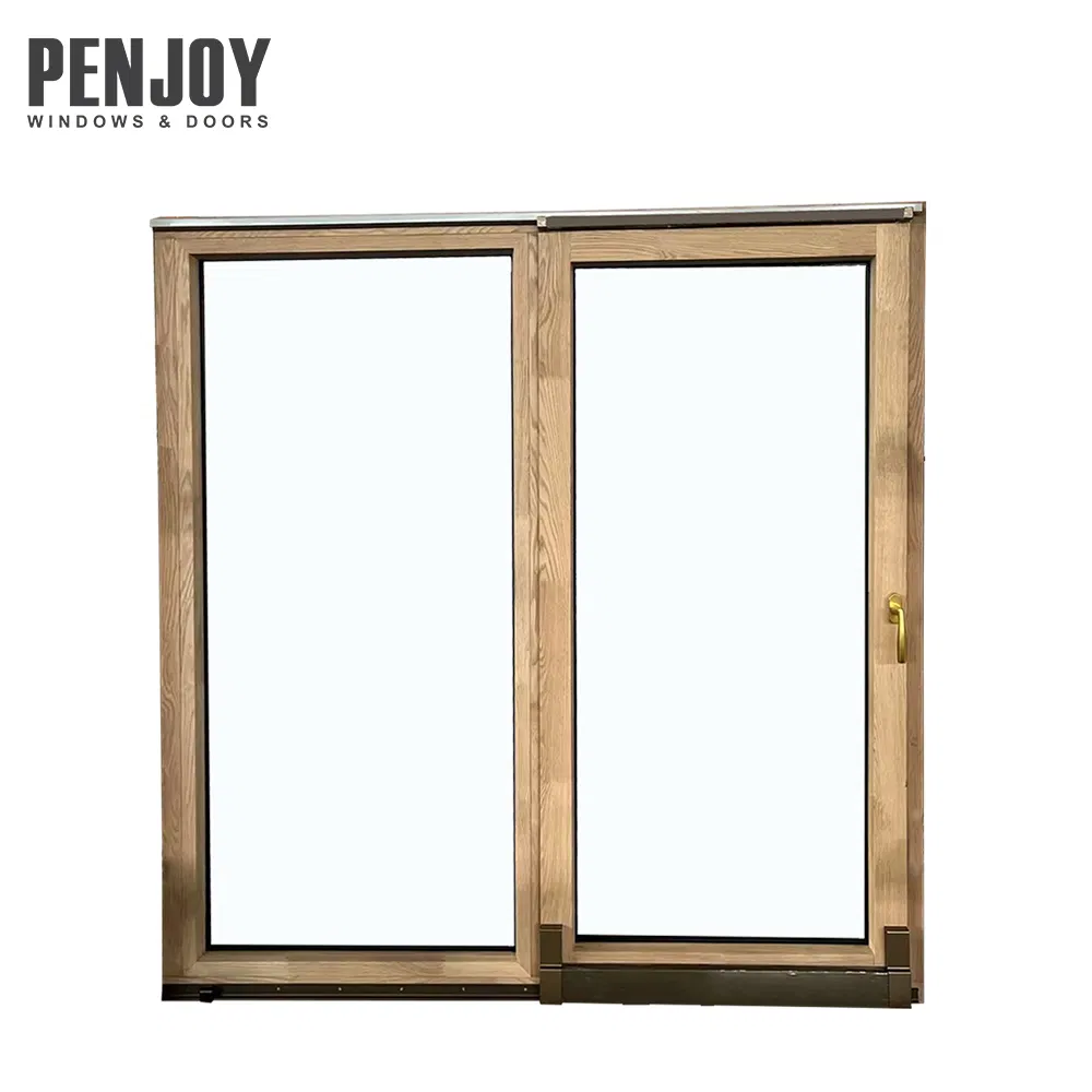 Penjoy New Design Timber Window Triple Pane Aluminum Wood Composite Frame Tilt and Sliding Window
