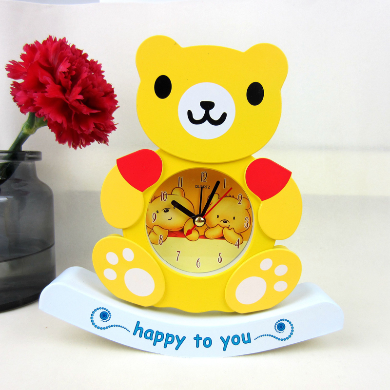 Factory Direct Sales Creative Cartoon Image Doraemon Hello Kitty Seesaw Shape Simple Cute Kids Alarm Clock Children Cartoon Clock