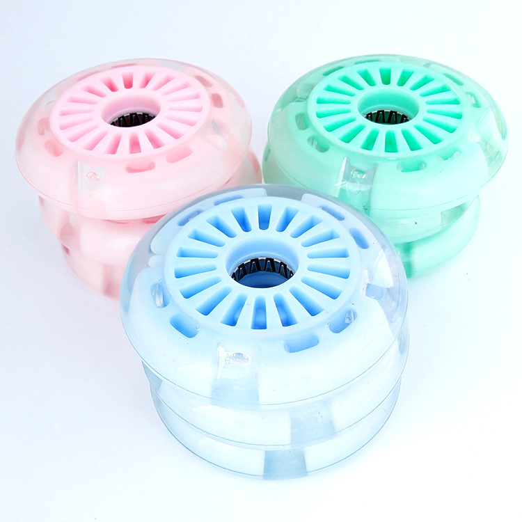 9024 Children's Torsion Car Luminous Silent Roller Skate Car Accessories 3.5 Inch PU Flash PU Wheel