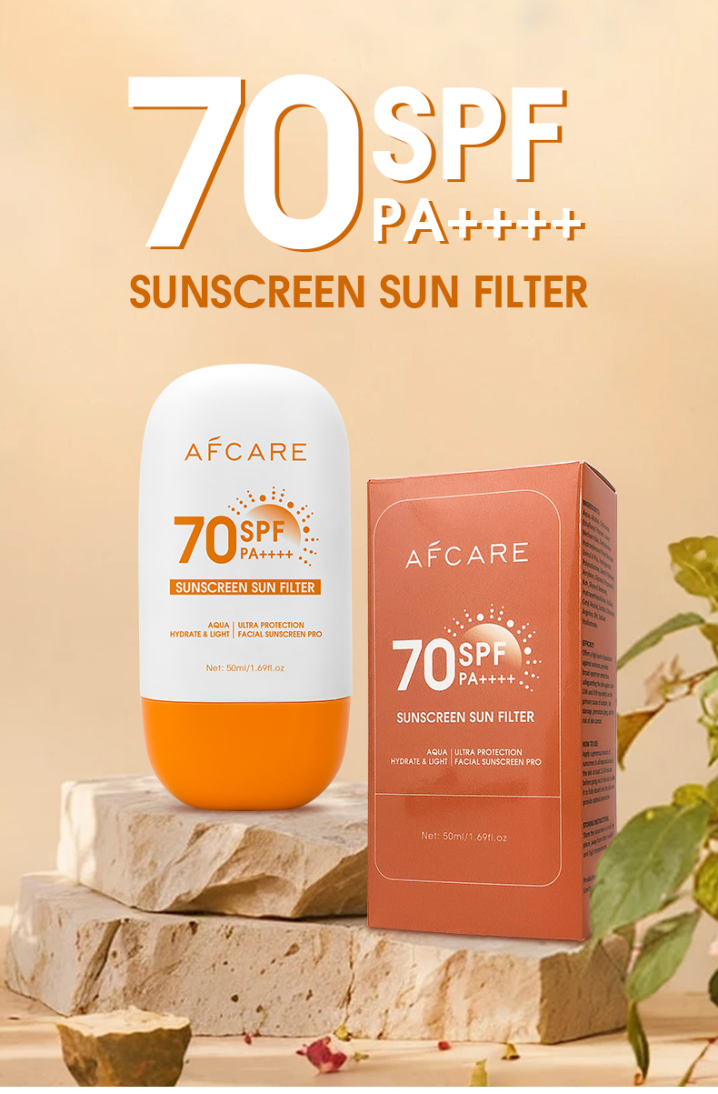 Natural Private Label Face Skin Care Whitening Lotion Sunscreen Cream SPF70