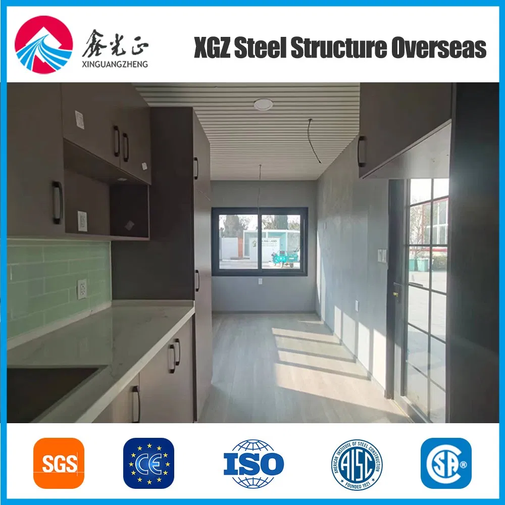 China Elegant Blue Modular House Container-House with Spacious Living Spaces