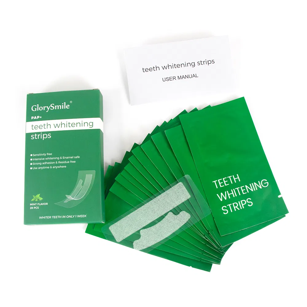 Glorysmile Supplier Teeth Whitening Strips OEM Tooth Whitening Strips Peroxide Free