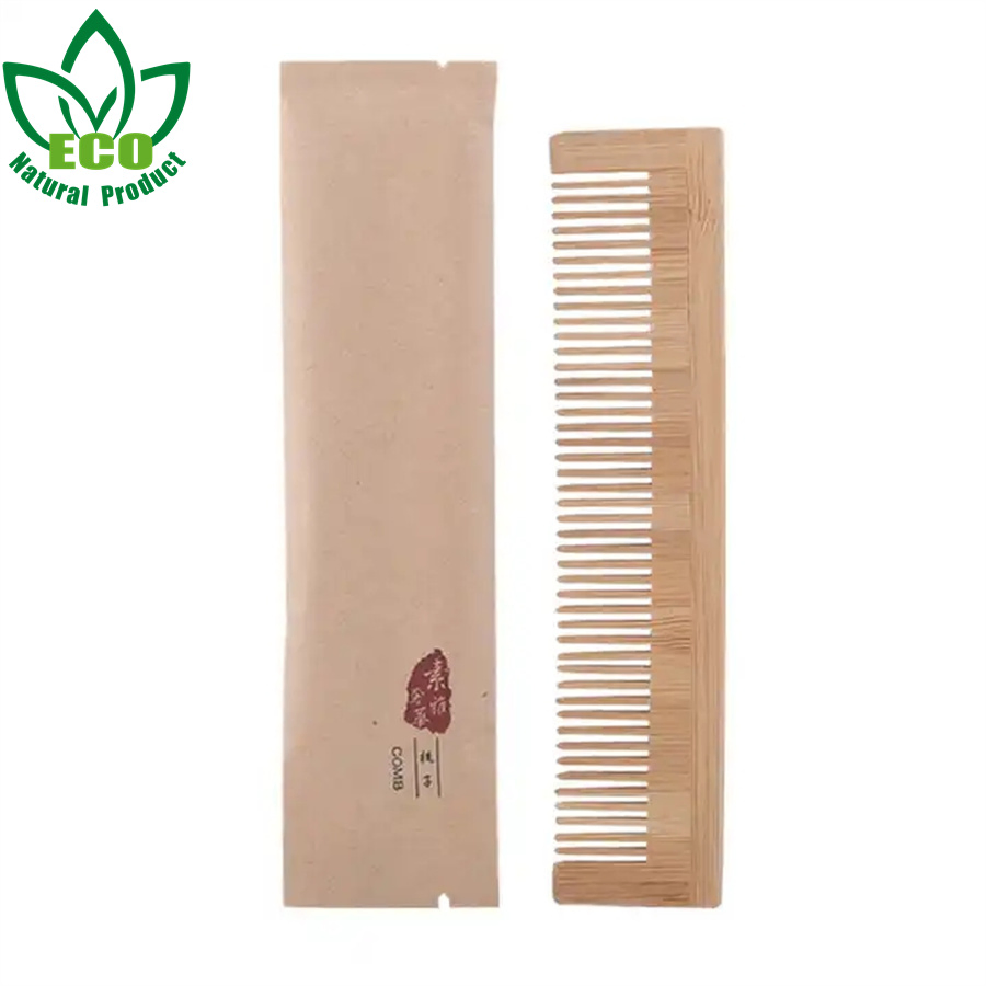 Hot Selling Hotel Guest Room Toiletries Hotel Can Customize The Logo Disposable Bamboo and Wood Comb