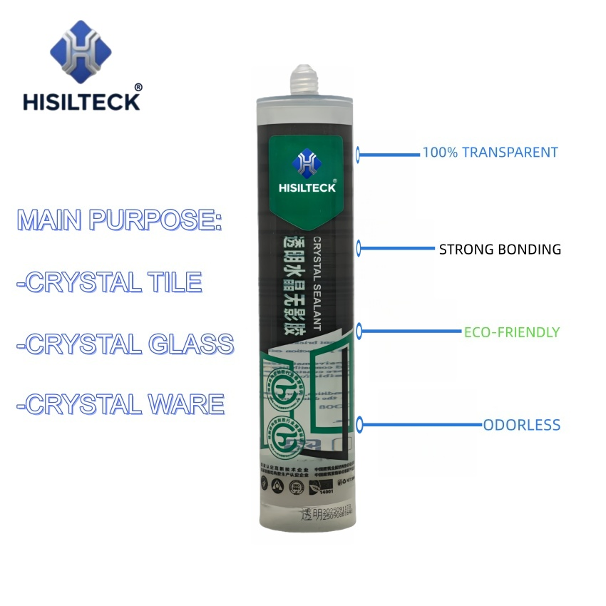 Super Clear Ms Polymer Silicone Sealant 100% Transparent Waterproof Nail Free Adhesive Especially for Crystal Ware, Tile, Glass, Window & Door