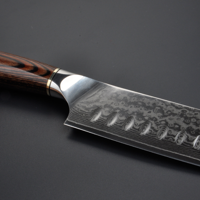 Durable Damascus Steel Santoku Sushi Tool for Cutting Vegetable Meat