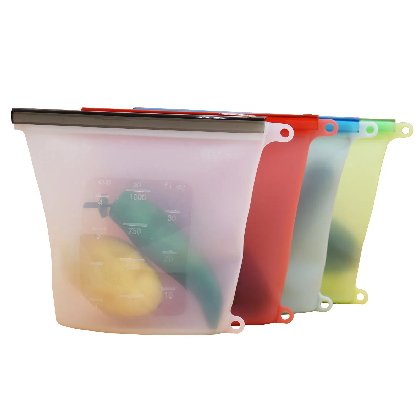 New Upgraded Silicone Fresh-Keeping Bag, Food Portioning Bag, Stock Freezing Food Portioning Self-Sealing Bag, Sealing Bag