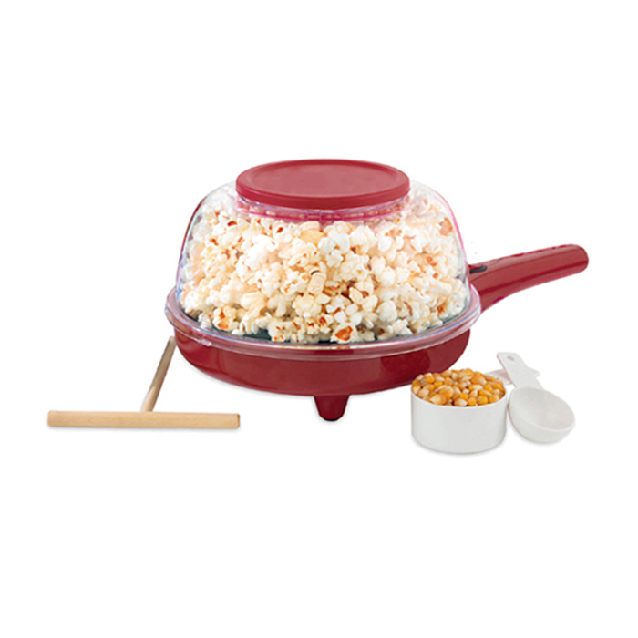 Electric 2 in 1 Popcorn & Crepe Maker with Non-Stick Griddle