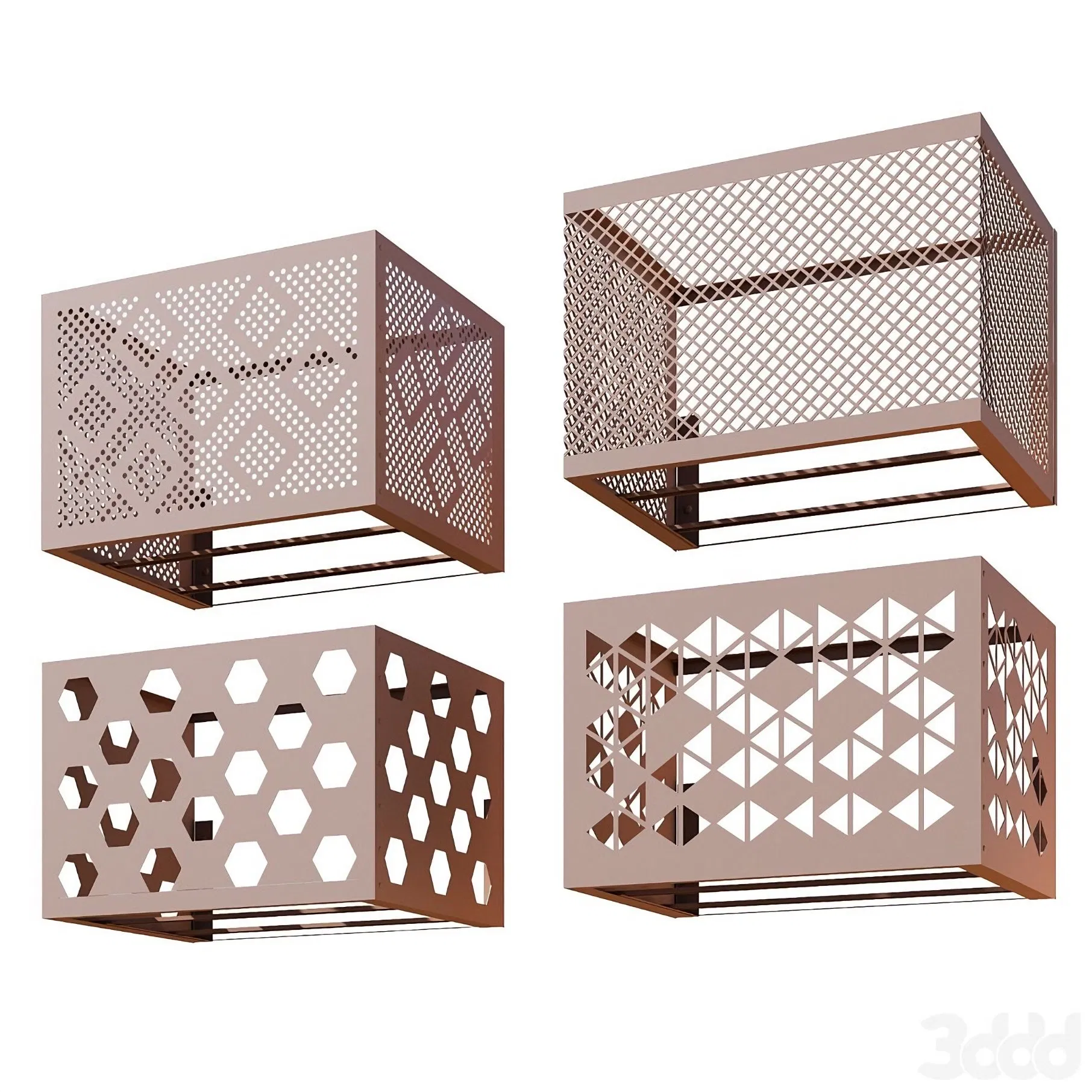 Outdoor Foldable Powder Coating Laser Cutting Decoration Aluminum Air Conditioner Cover AC Protection Cover