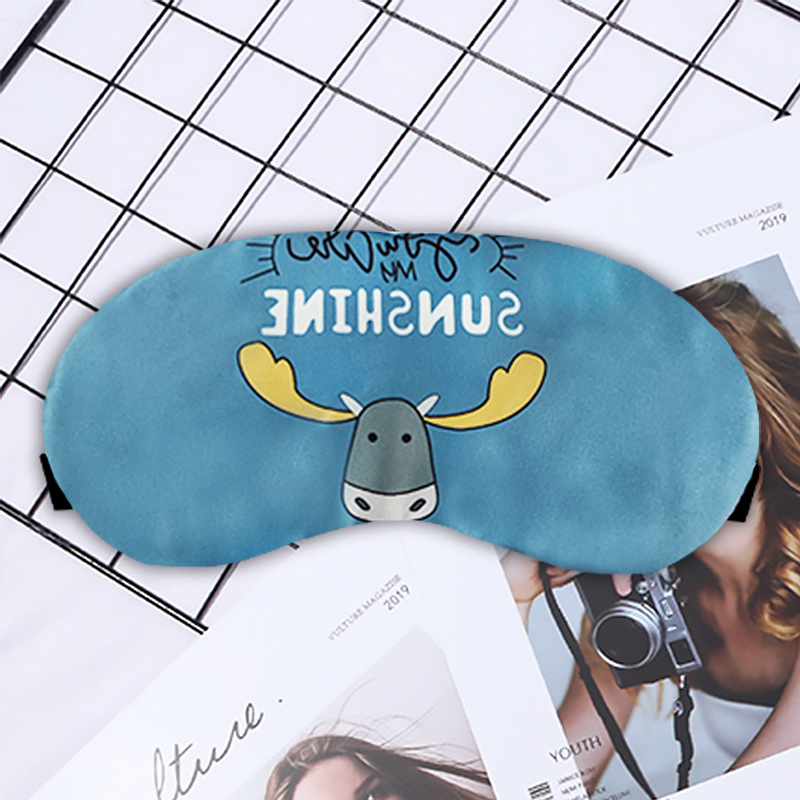 Printed Cartoon Moose "Sunshine" Eye Mask, Hot & Cold Compress, Sleep & Eye Fatigue Relief
