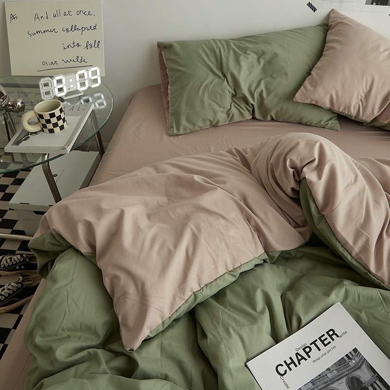 4 PCS Bedsheets 100% Cotton Bedding Sets Cheap All Size Bedding Set