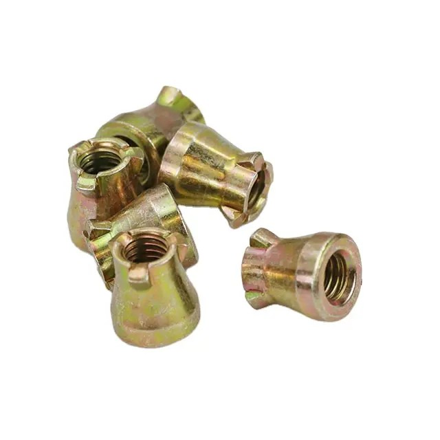 Анкерная гайка M8 с щитом, 3 шт, желтый цинк