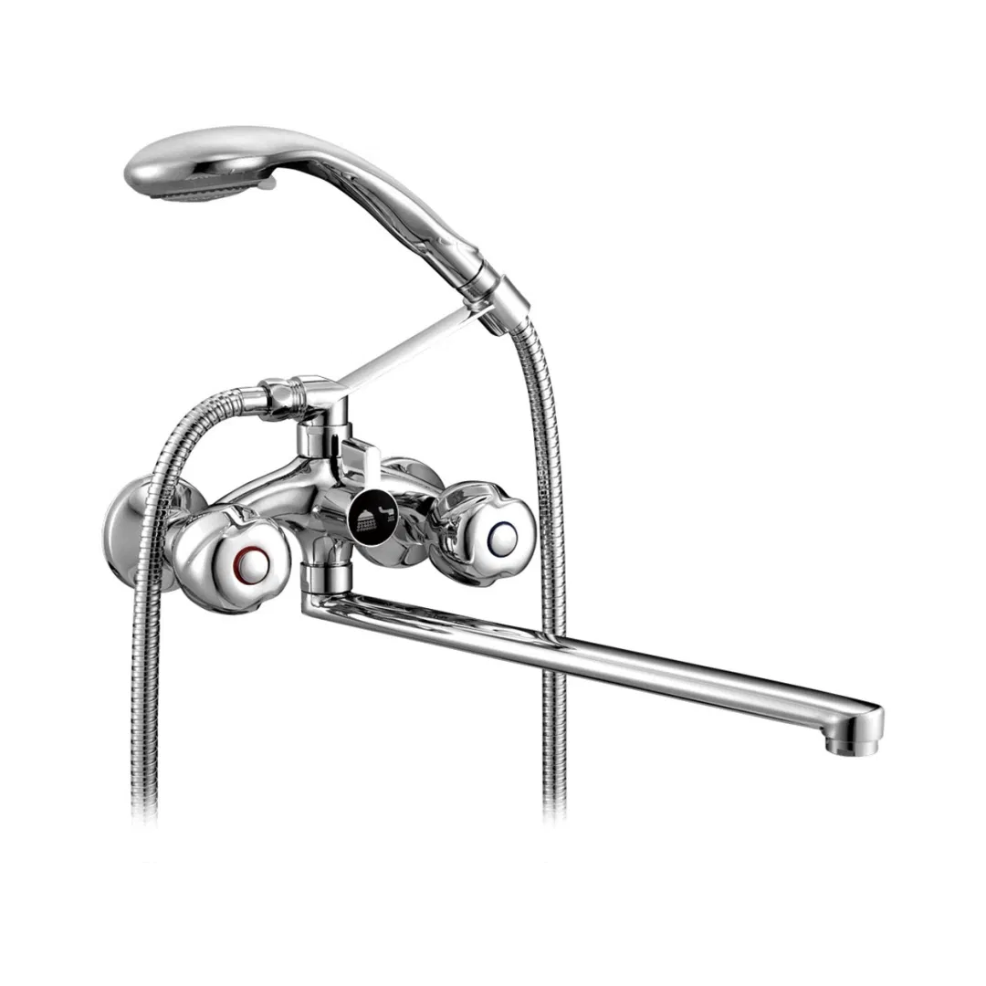 New Zinc Dual Handle Faucet Bathroom Hot and Cold 2 Handles Faucet