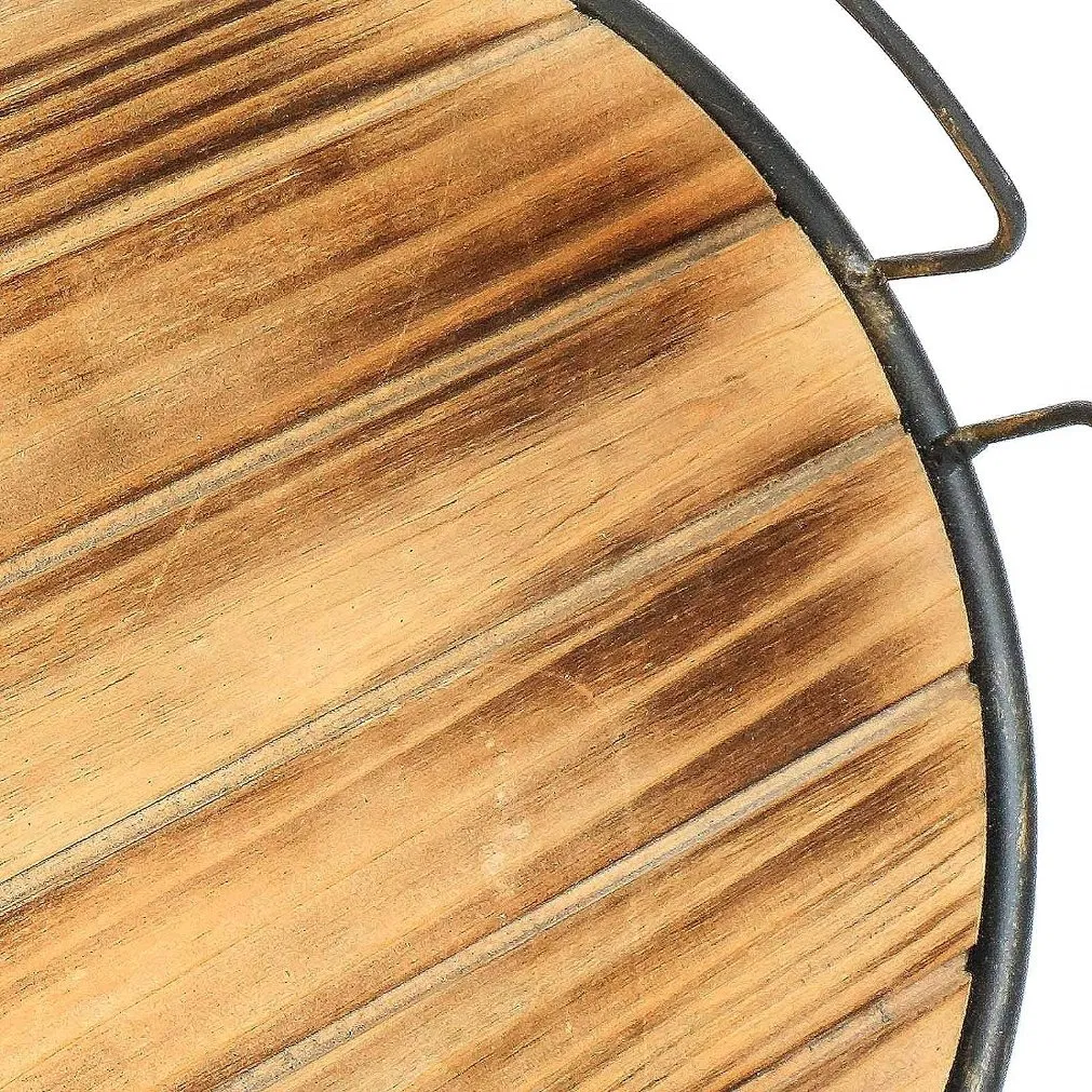 Wood Lazy Susan Organizer for Table Kitchen Turntable Wood Rotating Spice Rack