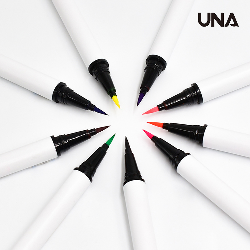 No Logo Private Label Fluorescent 9 Colors Waterproof Quick-Drying Smudge-Proof Makeup Liquid Eyeliner
