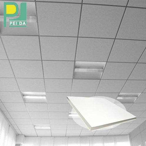 Modern Metallic False Ceiling Design Wood Grain Aluminum Baffle System