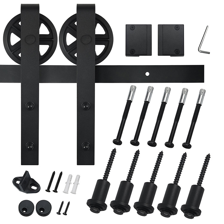 6.6FT Modern Interior Sliding Glass Door Track Hardware Only by Stainless Steel