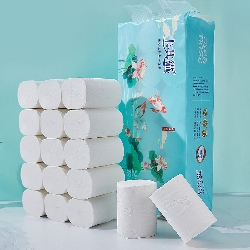 Virgin Wood Pulp Toilet Paper Coreless Roll Pack for Bathroom Use