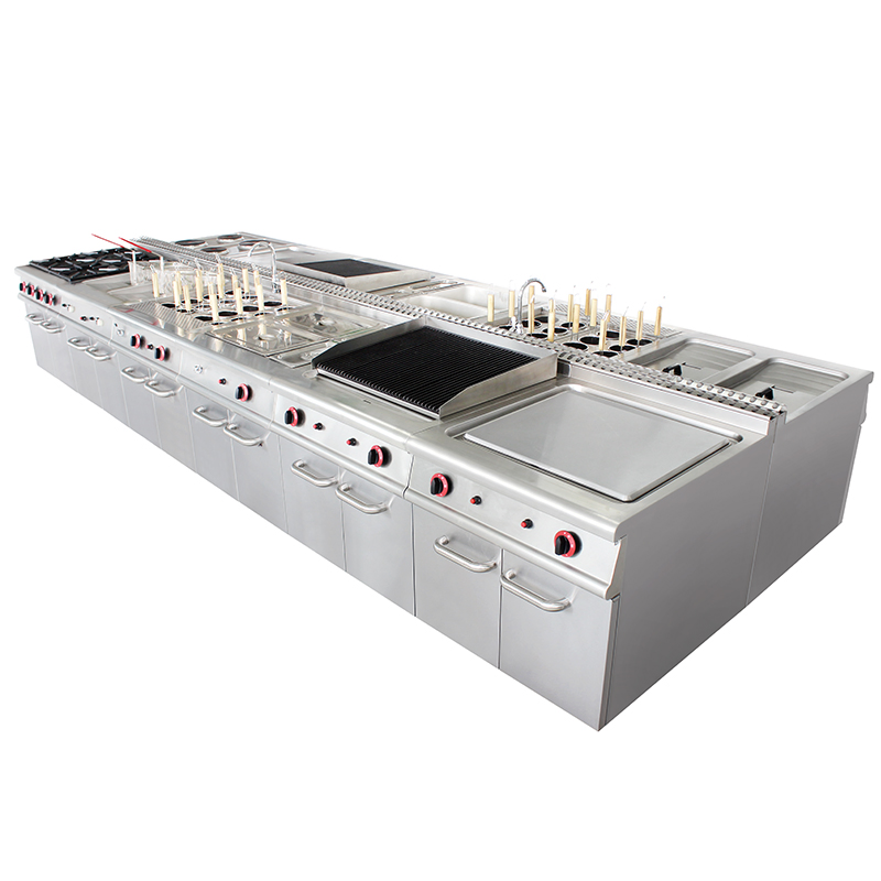 Gas Cooking Range 6 Burner with Gas Oven for Kitchen