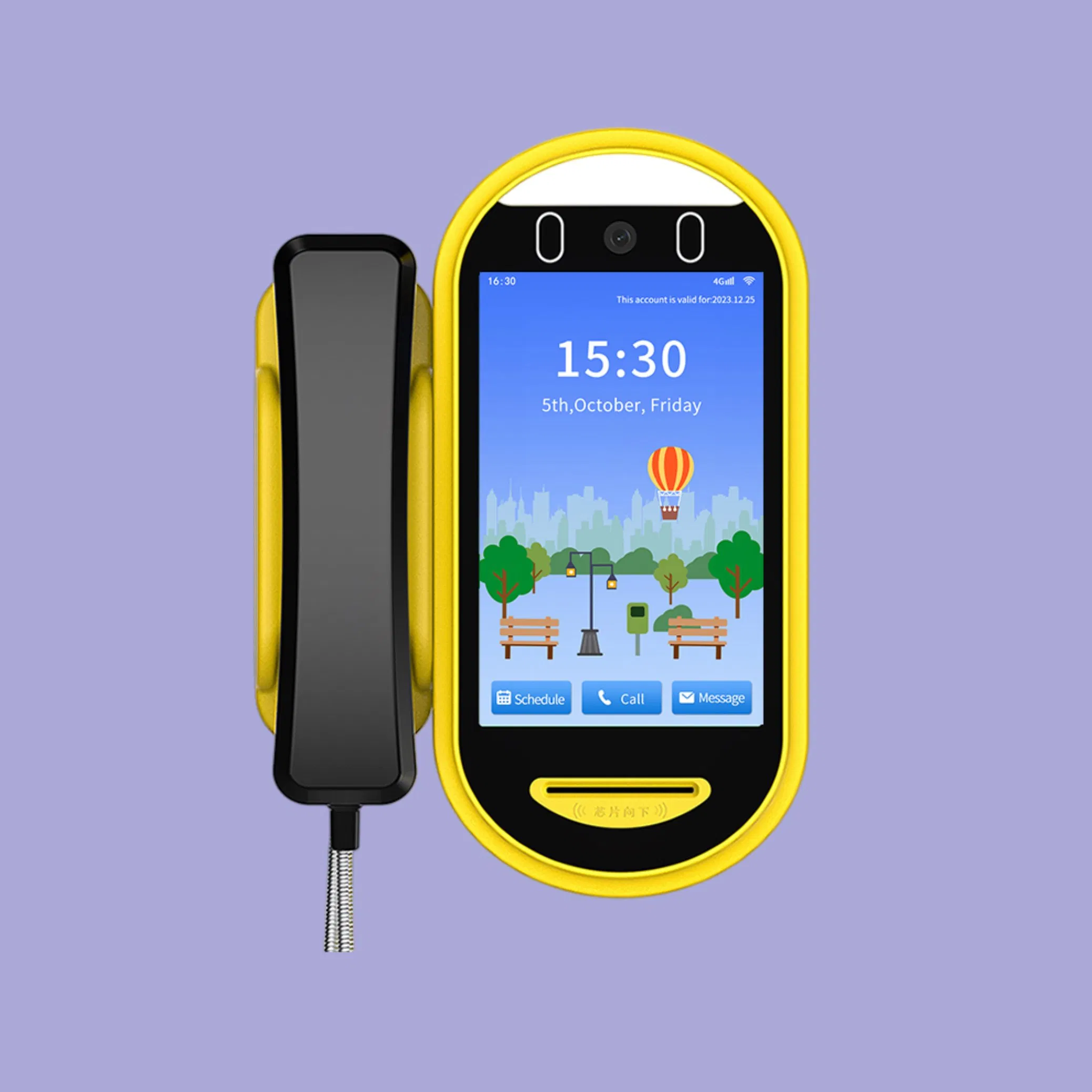 Wireless RFID Public Phone with HD Video Display for Enhanced Communication