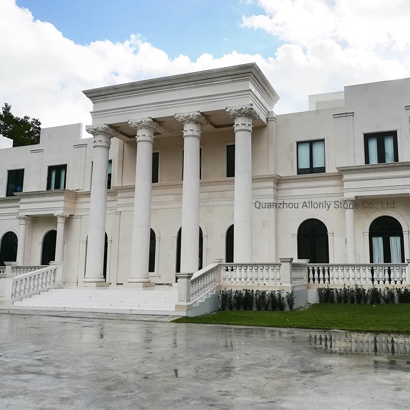 Exterior Wall Cladding Solutions Portuguese Limestone Stone Curtain Wall for Villa