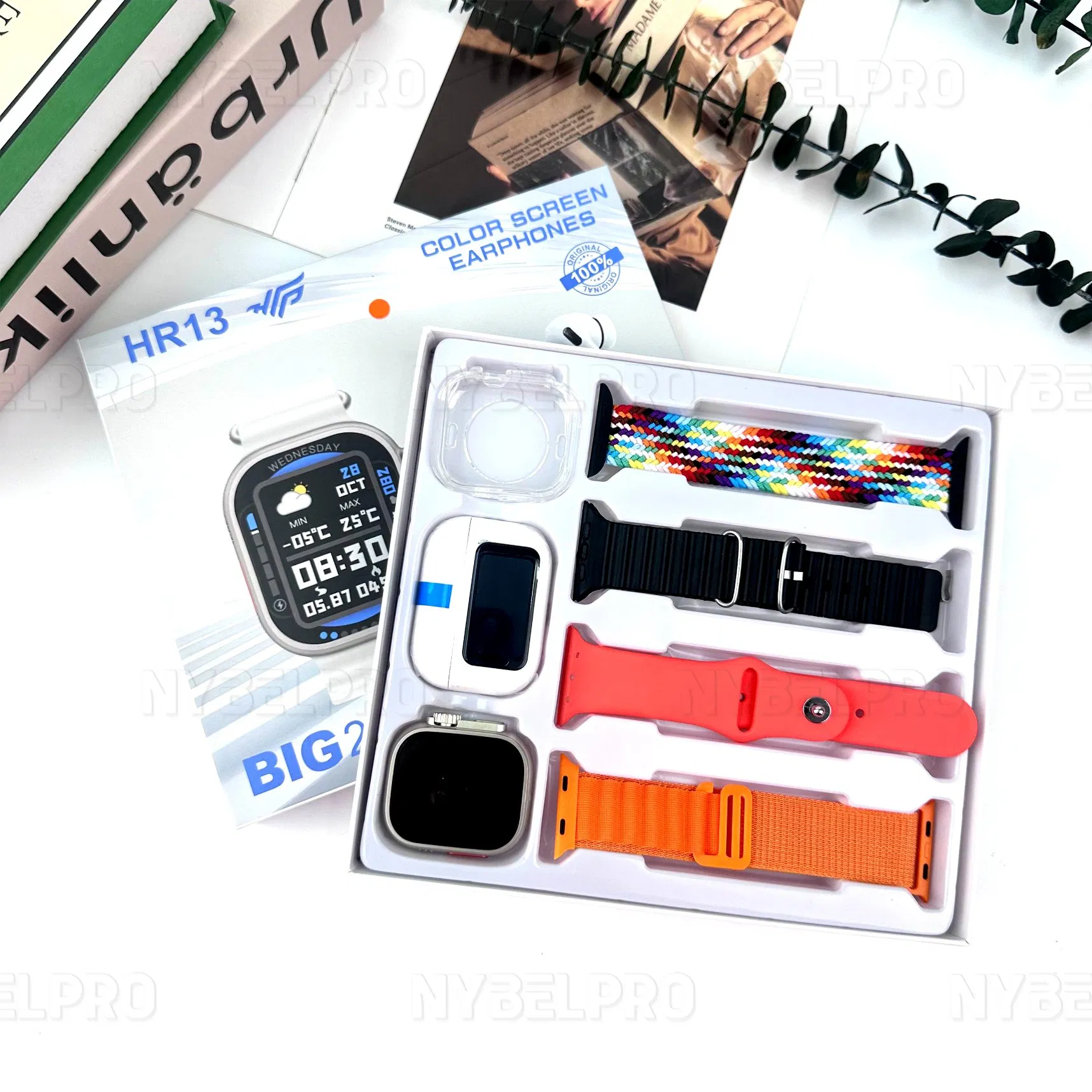 Умные часы Nybelpro с наушниками, новогодний подарок