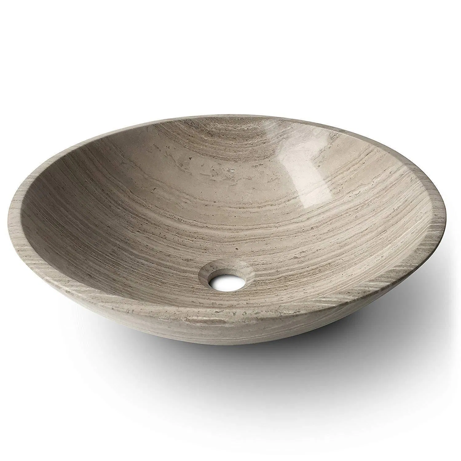 Natural Yellow Wood/Timber Granite/Marble Stone Sink Basin for Bathroom Vanity