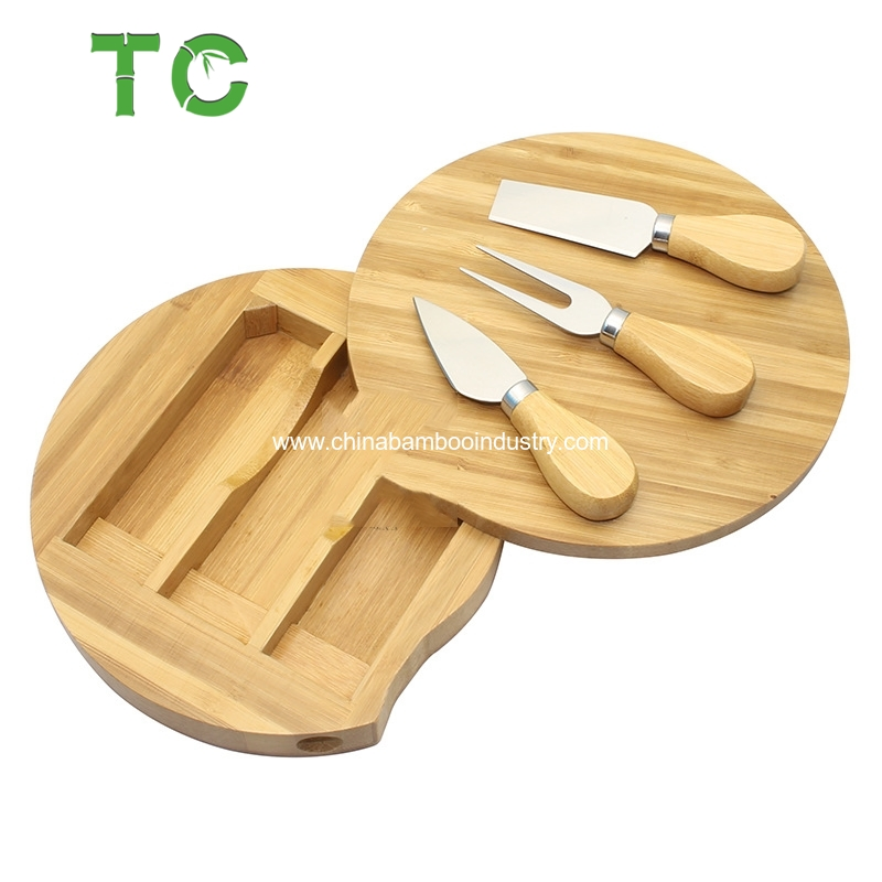 Набор для сыра из бамбука с ножами