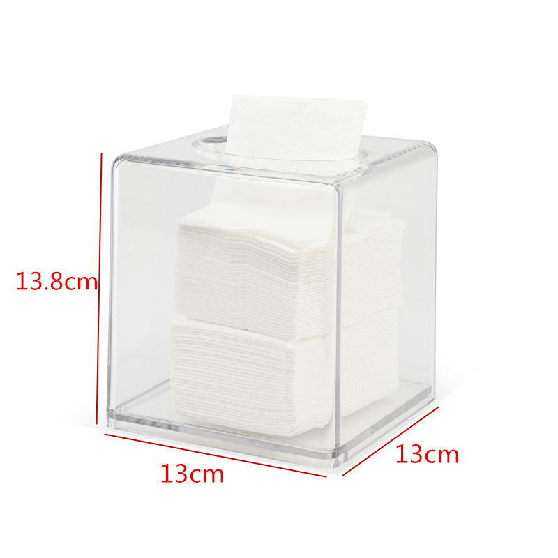 Single Piece Custom Cheap Transparent Plastic Cover Tissue Box
