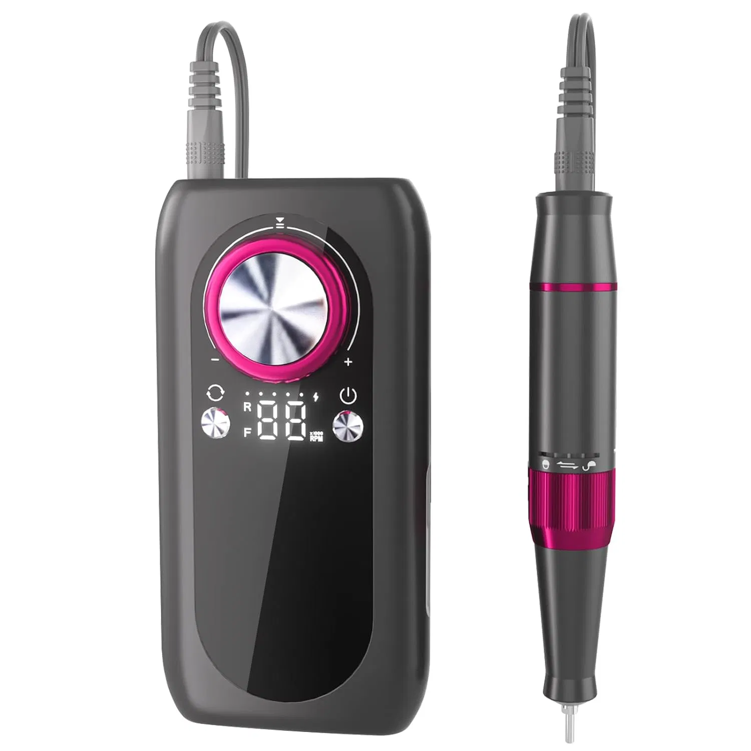 35000rpm Rechargeable Nail Drill, Professional Acrylic Gel Nails Remover with Drill Bits, Portable Manicure Supplies