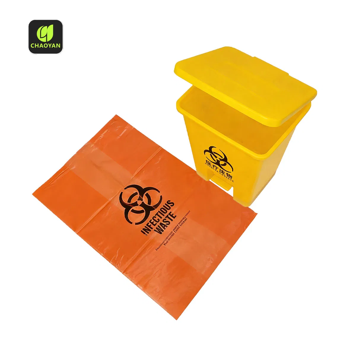 Customized Hospital Laboratory Clinical Leak-Proof Medical Waste Garbage Biohazard Trash Bag Trash Bin Liner