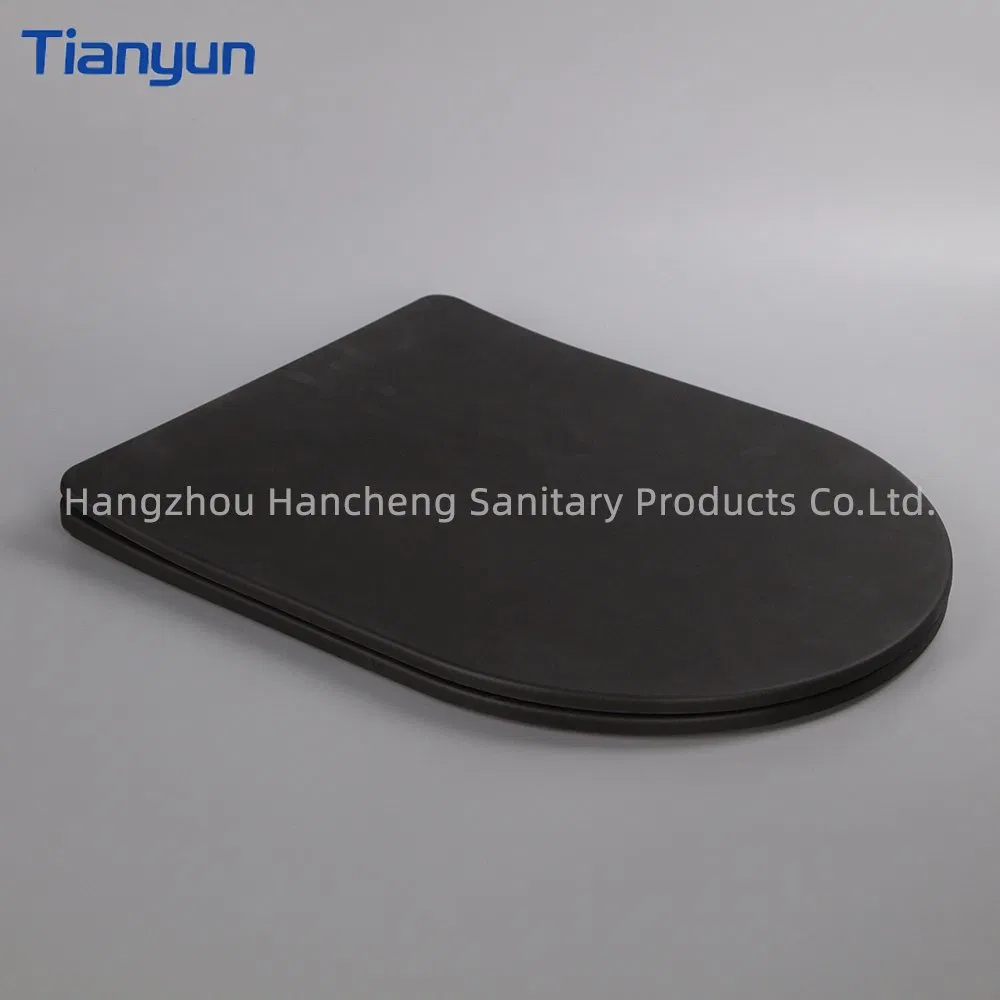 Custom Black Reinforced Sturdy Toilet Seat Cover Easy Cleaning PP/UF U Shape Toilet Seat