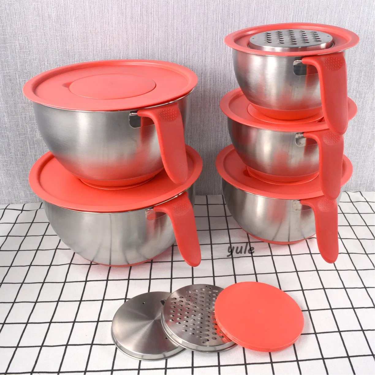European Top Sale Factory Wholesale Stainless Steel Mixing Bowl with Handle Kitchen Bowl