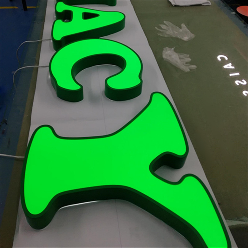 Custom Made Commercial Advertising Backlit Channel Letters 3D Acrylic LED Signage