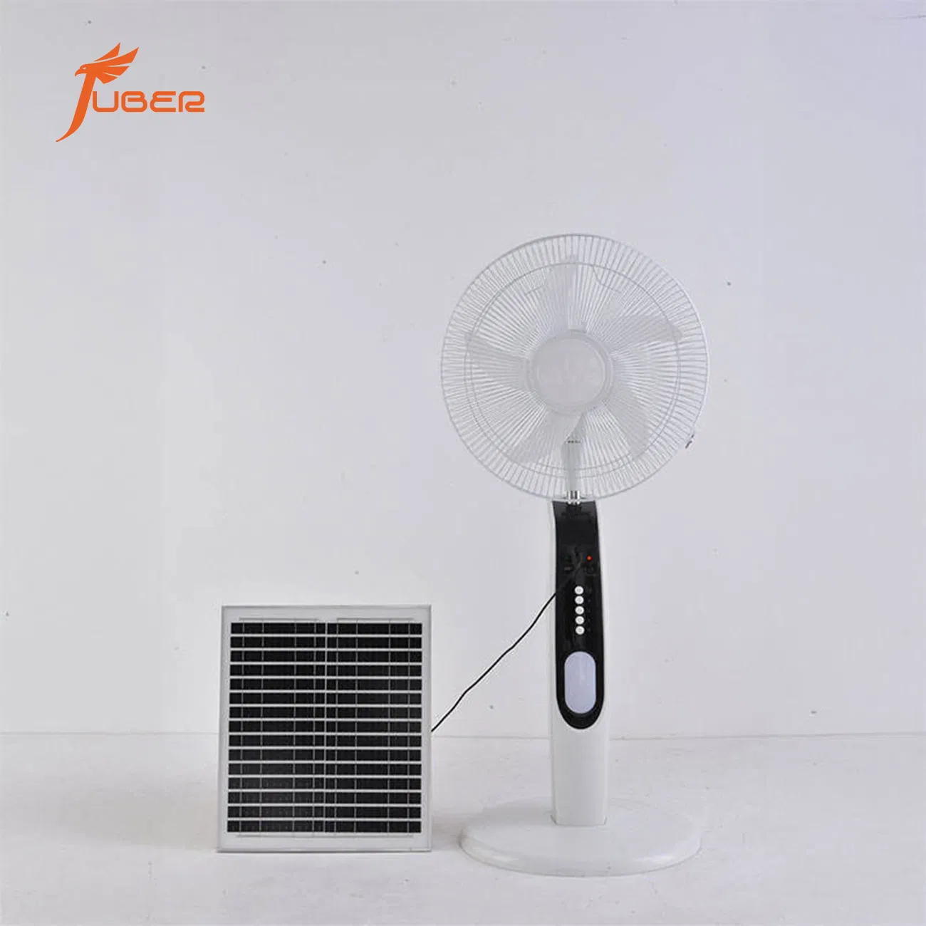 Напольный вентилятор с солнечной панелью и светом