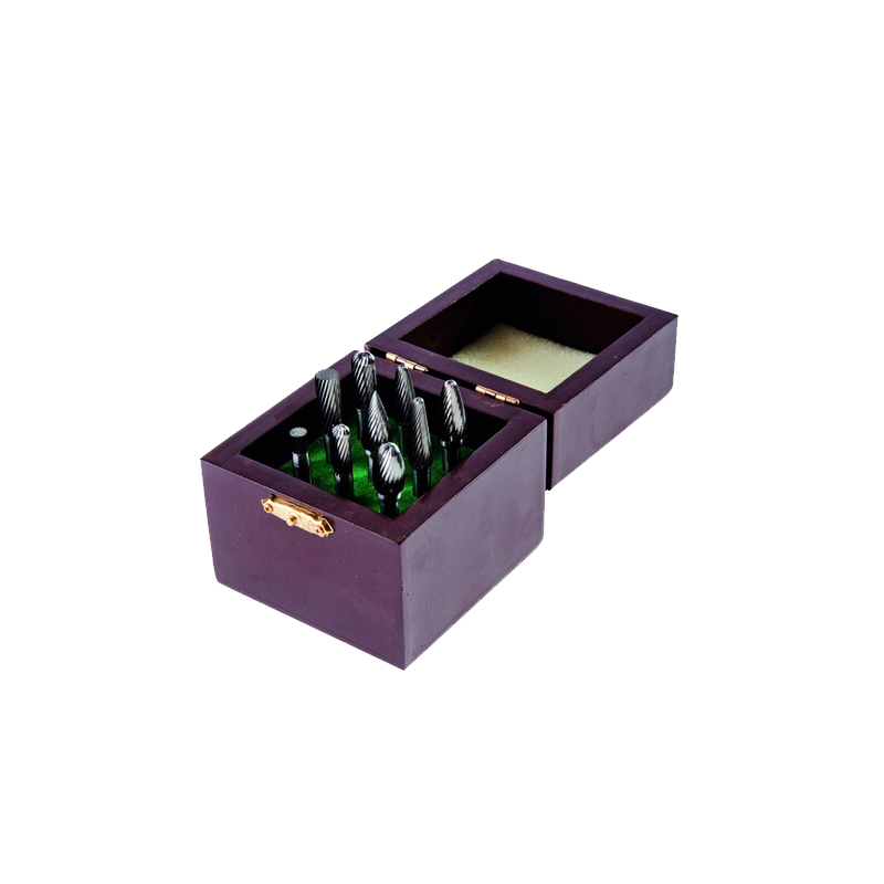 9PCS Tungsten Carbide Burr in Wooden Case (GMH009)