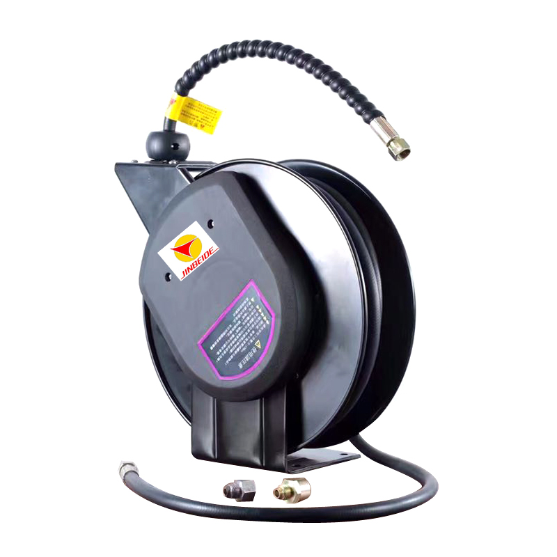 10 Meters Hydraulic Grease Hose Reel Retractable Auto Air Hose Reel Wall Mounted High Pressure Oil Hose Reel