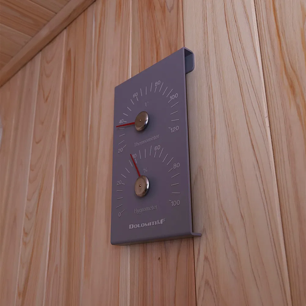 4-in-1 Sauna Tool Kit Bucket Ladle Humidity Thermometer & Hourglass