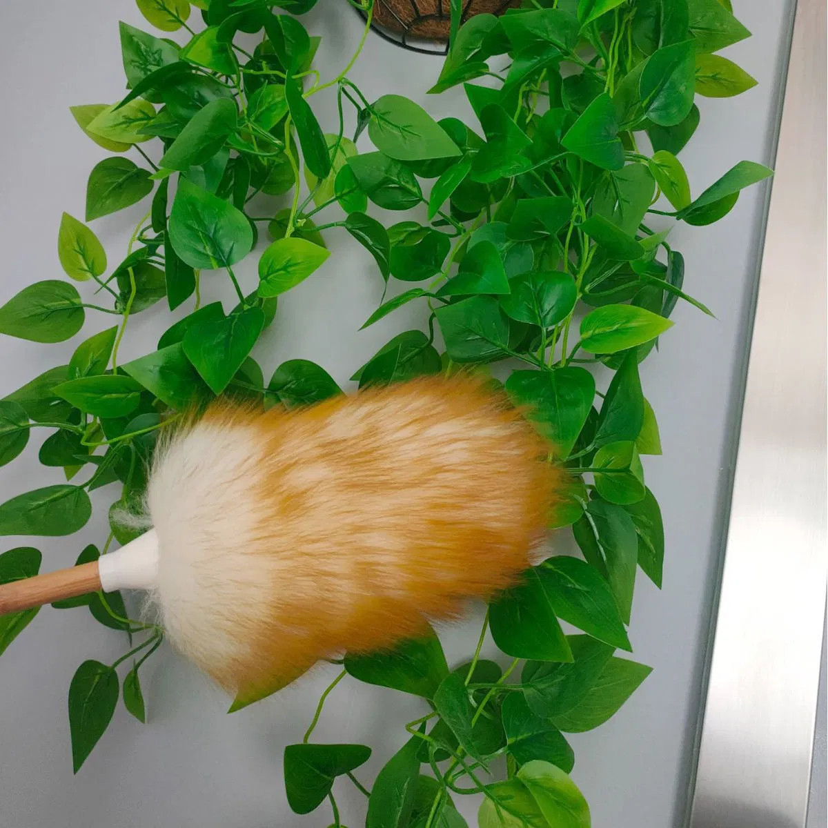 Sheepskin Wool Dusting Brush for Household and Commercial Use to Sweep and Clean Dust