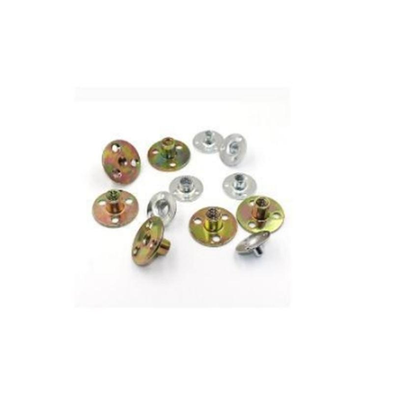 Carbon Steel T Nuts Furniture Fittings Flange Nut Inner Thread with Screws