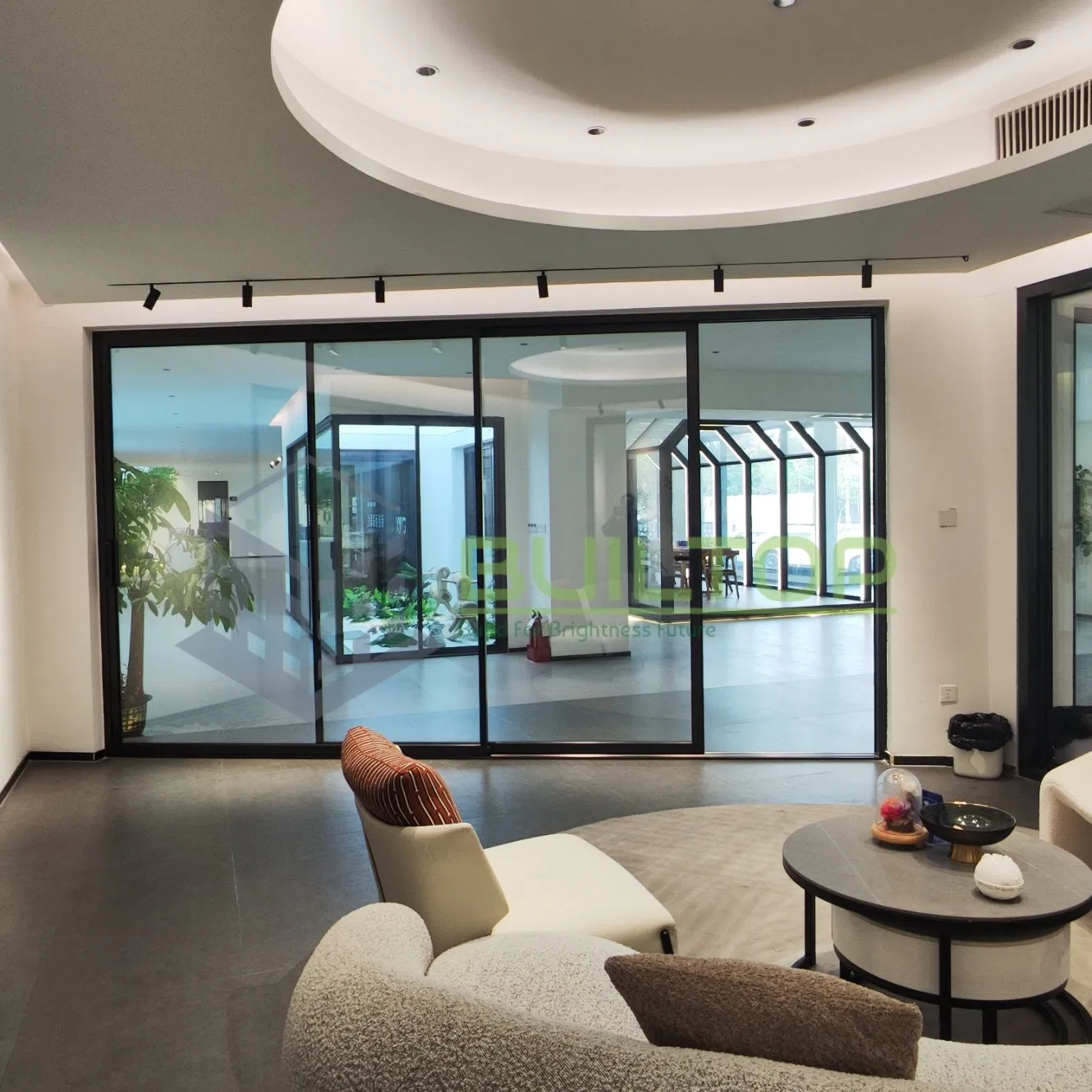 Алюминиевые раздвижные двери со стеклом Modern House