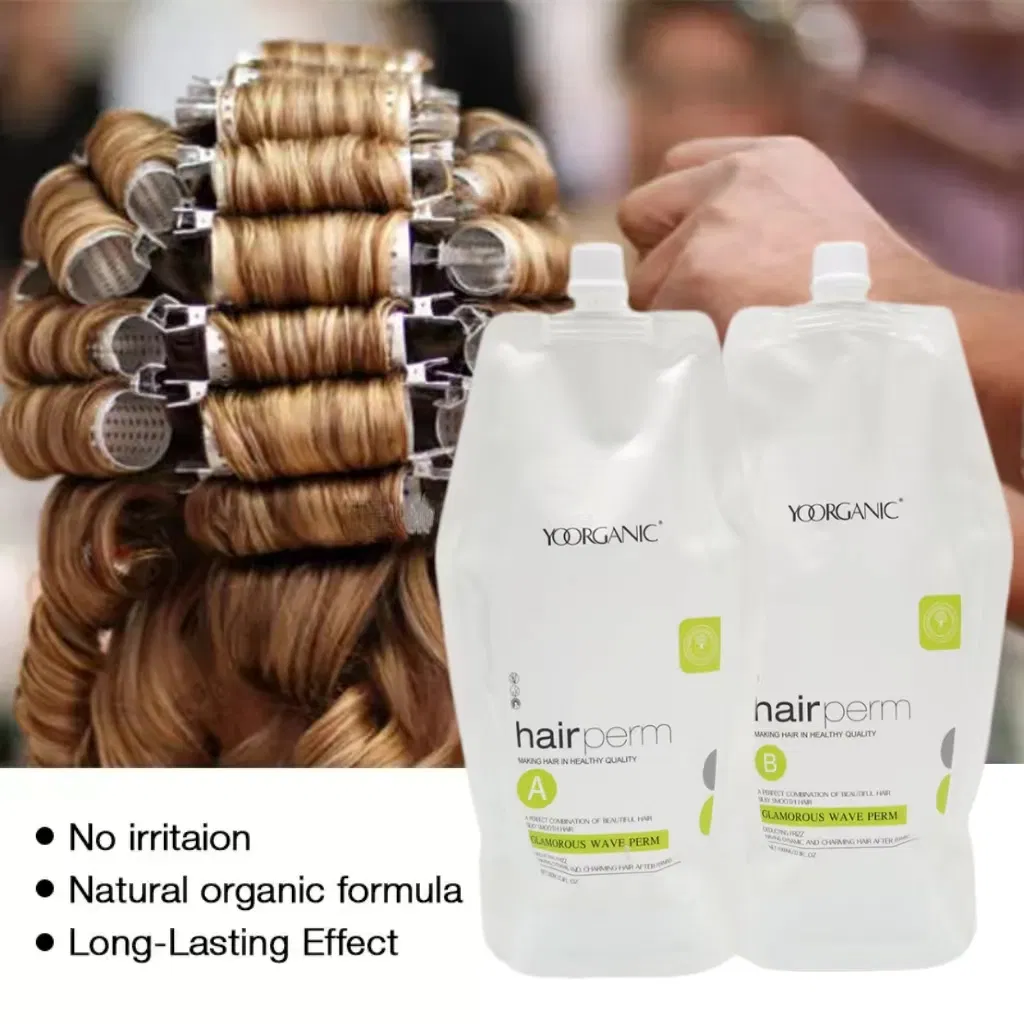 Private Label Curly Quick Hair Perming Liquid Fast Wave Lotion Hair Perming for All Type Hair 1000ml*2/Set