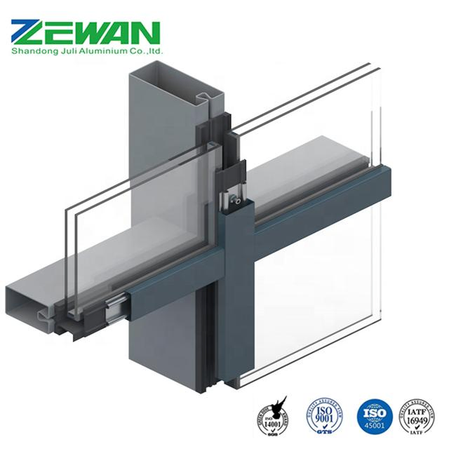 Electrophoresis Extrusion Industrial Aluminum Profile for Window Curtain Wall Construction and Decoration