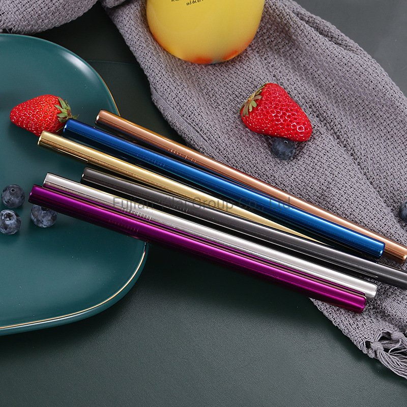 Reusable Stainless Steel Straws with Silicone Case Set of 16 PCS Eco-Friendly Straws Drinking Tumbler