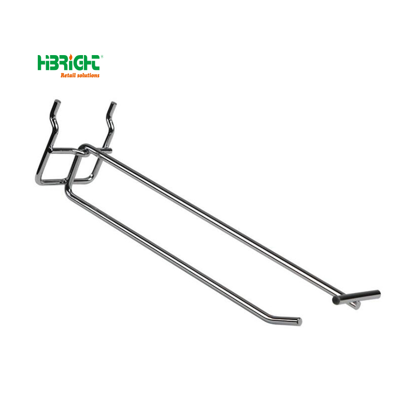 Supermarket Convenience Store Hardware Single Prong Hooks for Grid Panel Pegboard