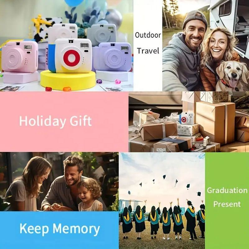 Newest Kids Plastic Mini Camera Toy Picture Viewer Toys Baby Print HD Children's Camcorder DSLR Baby Gifts Birthday Portable Digital Camera 2025-2026 Gift