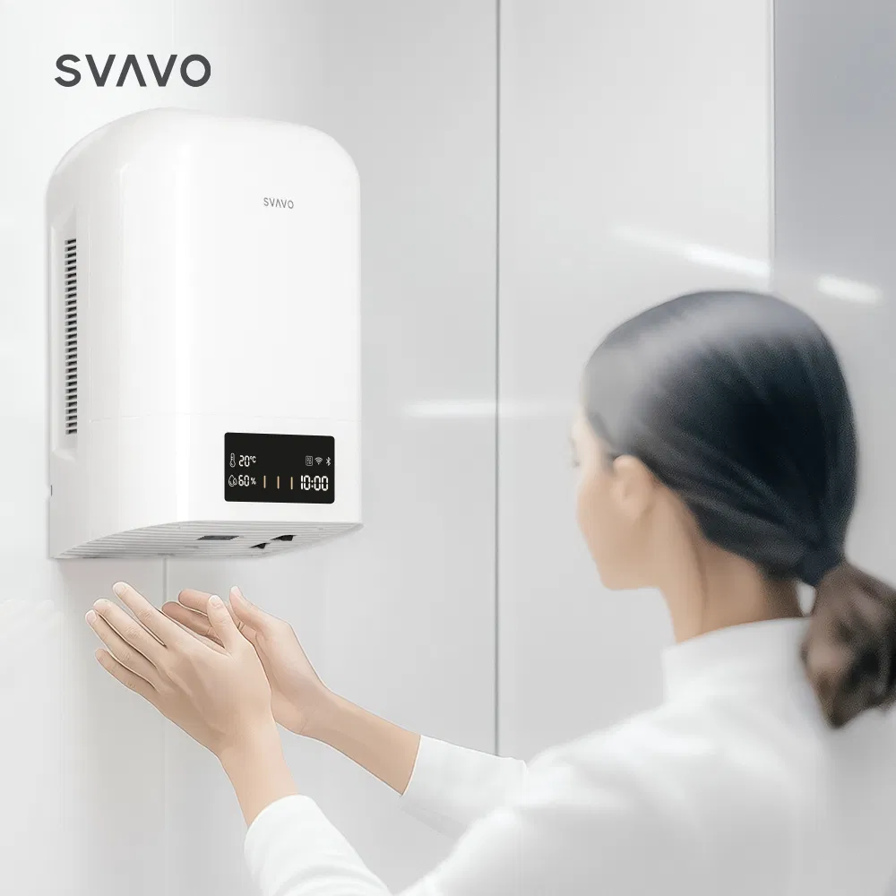 Commercial Low Noise LED Work Light 220V Compact Electric Hand Dryers for Bathrooms